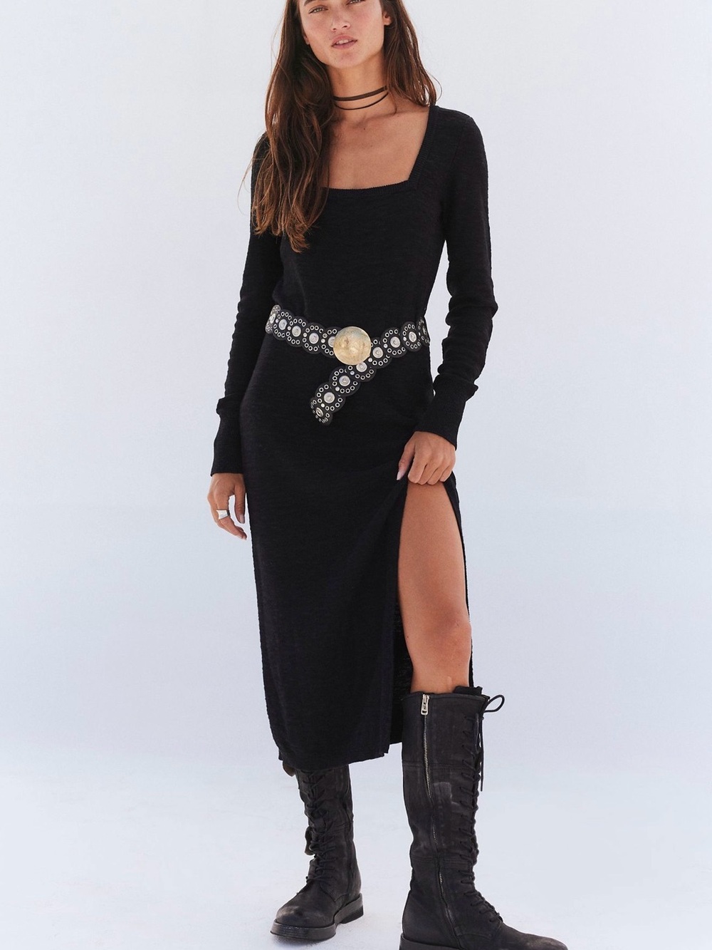 FP beach knit sweater dress
